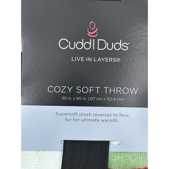 Cuddl Duds® Live In Layers Cozy Soft Throw Blanket Holiday Dogs Winter 50" x 60" - Picture 5 of 8
